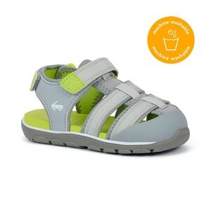 See Kai Run Gray and Lime Kids Sandals